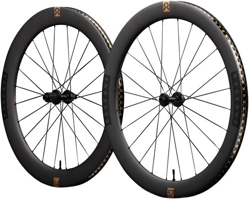 Reserve Wheels Reserve 57/64 Turbulent Aero Wheelset - 700, 12 x 100/12 x 142, Center-Lock, HG11, Carbon, DT350