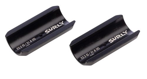 Surly Handlebar Clamp Shim - 25.4mm to 31.8mm, Shim, Black