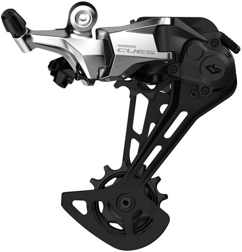 Shimano CUES RD-U6000-GS Rear Derailleur - 10/11-Speed, Shadow Plus Design, Direct Attach, Medium Cage, Silver