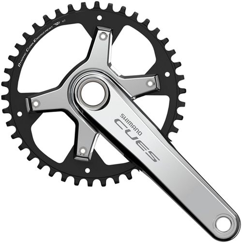 Shimano CUES FC-U6030-1 Crankset - 175mm, 9/10/11-Speed, 42t, Asymmetric 110 BCD, Silver