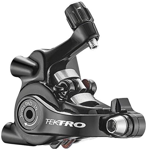 Tektro MD-C550 Mechanical Disc Brake Caliper - Flat Mount, For Short-Pull Road Levers, Black, OE Packaging