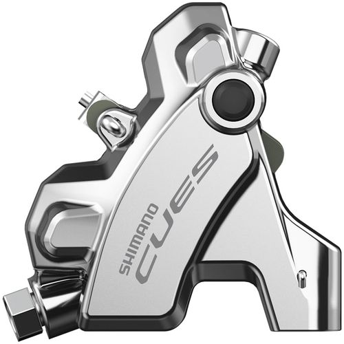 Shimano CUES BR-U6030R Hydraulic Disc Brake Caliper - Rear, Flat Mount, W/Fixing Bolt for 25mm Mount, Resin Pad, SIlver