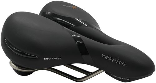 Selle Royal Respiro Stracciatella Saddle - Steel, Black, Relaxed
