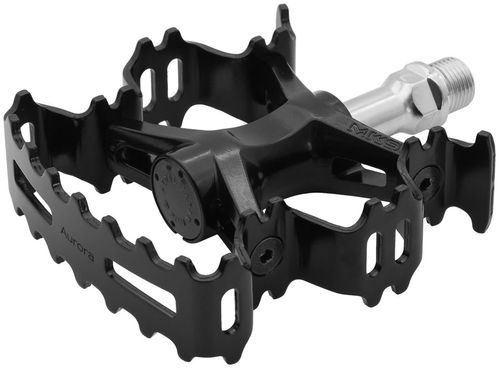 MKS Aurora Pedals - Platform, Aluminum, 9/16", Black