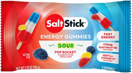 SaltStick Sour Pop Rocket Energy Gummies - Pack of 10