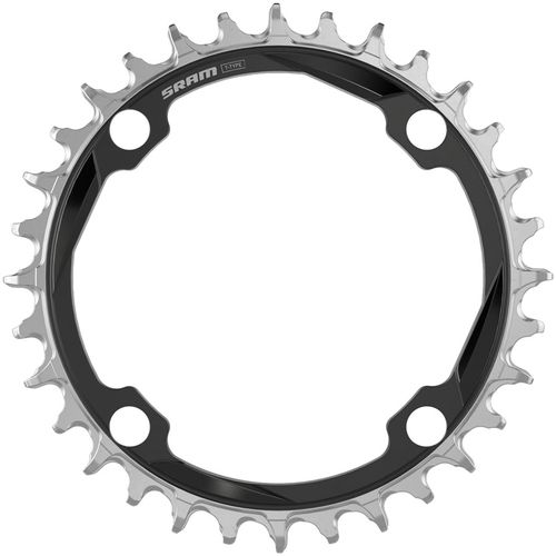 SRAM XX Downhill T-Type Chainring - 36t, 12-Speed, 104mm BCD, 3mm Offset, CNC Aluminum, Black