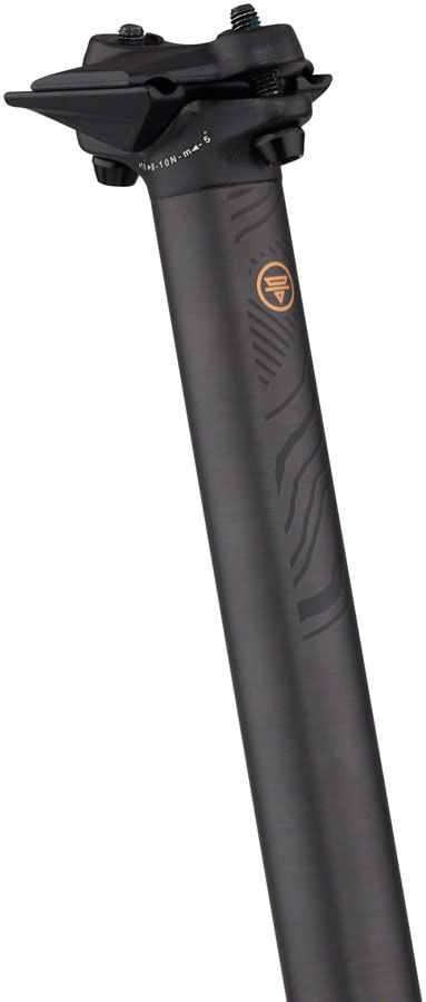 Teravail Stratum Carbon Seatpost - 27.2 x 400mm, 0mm Offset, Black