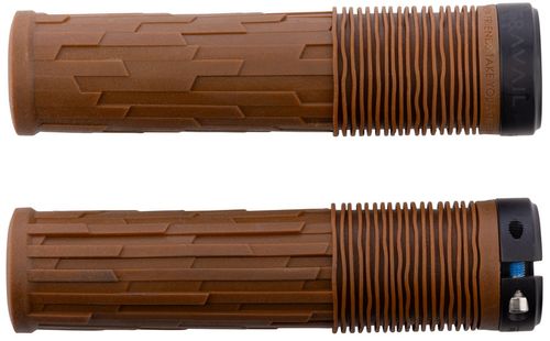 Teravail Lytho Grips - Lock-On, Caramel Brown, 32mm