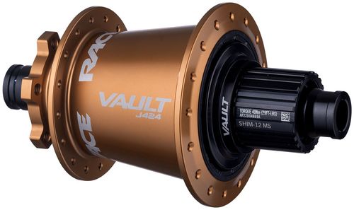 RaceFace Vault J-Bend 424 Rear Hub - 12 x 148mm, 6-Bolt, Micro Spline, Kashmoney Gold, 32H