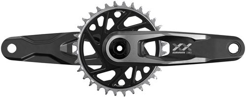 SRAM XX Downhill T-Type Crankset - 150mm, 7-Speed, 34t 3mm Offset Chainring, Direct Mount, 55mm Chainline, DUB Wide Spindle, Black