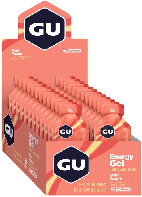 GU Energy Gel - Sour Peach,  Box of 24
