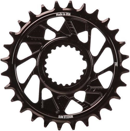 Wheels Manufacturing Direct Mount Chainring - 28t, Shimano Direct Mount, 1.5mm Outboard Offset, T-Type Chain Compatible, Black