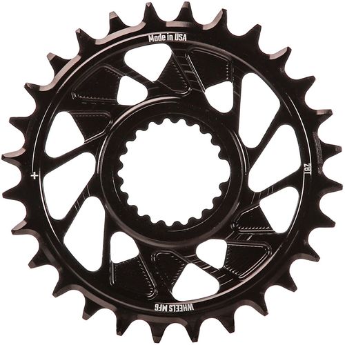 Wheels Manufacturing Direct Mount Chainring - 28t, Shimano Direct Mount, 1.5mm Outboard Offset, HG+ Chain Compatible, Black