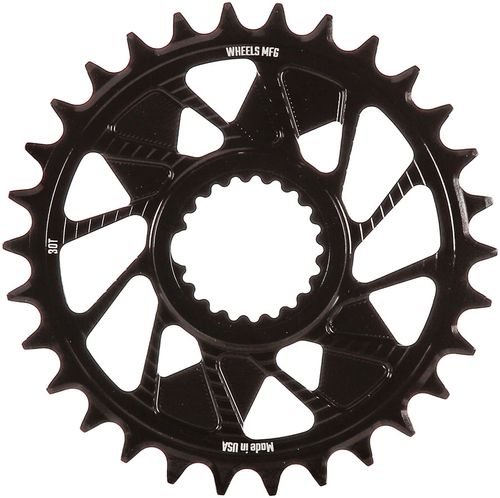 Wheels Manufacturing Direct Mount Chainring - 30t, Shimano Direct Mount, 1.5mm Inboard Offset, T-Type Chain Compatible, Black