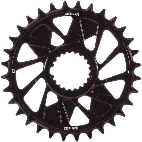 Wheels Manufacturing Direct Mount Chainring - 32t, Shimano Direct Mount, 1.5mm Outboard Offset, HG+ Chain Compatible, Black