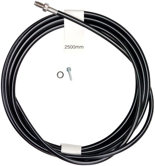 Magura Hydraulic Brake Hose - 2500mm, Straight Line Fitting, Black