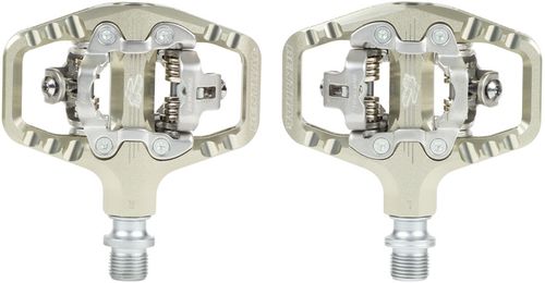 Renthal Revo-TRC Pedals - Dual Sided Clipless with Platform, Alloy, 9/16", AluGold, Shimano SPD
