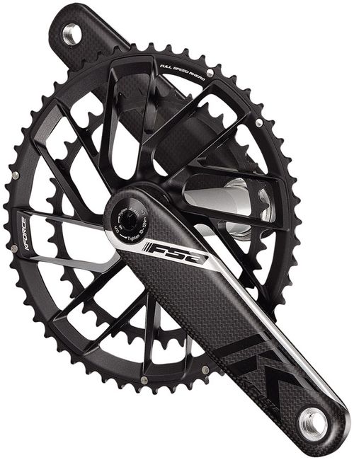 Full Speed Ahead K-Force Team Edition 2x Crankset -165mm, 52/39t, For SRAM 12-Speed AXS, Direct Mount, 386EVO Spindle, Carbon/Black